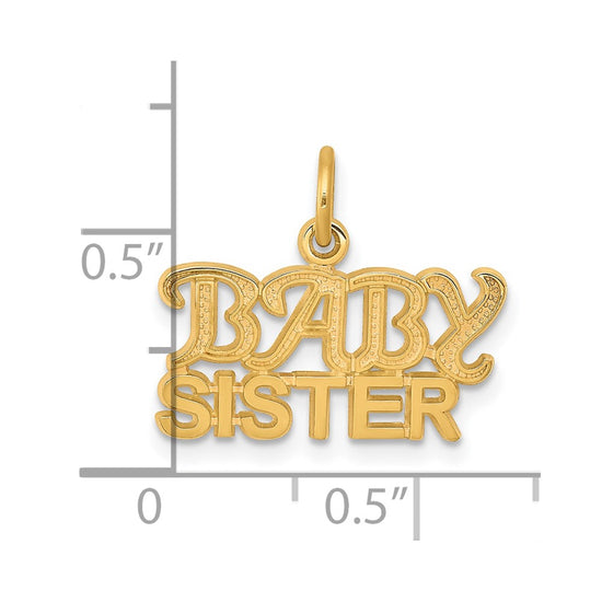 10K BABY SISTER Charm