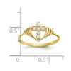 10k CZ Cross Ring