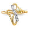 10k CZ Cross Ring
