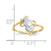10k & Rhodium Praying Hands CZ w/Cross Ring