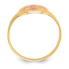 10k Two-tone Filigree Cross Ring
