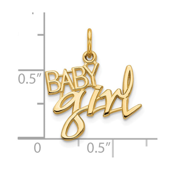 Gold BABY GIRL Charm