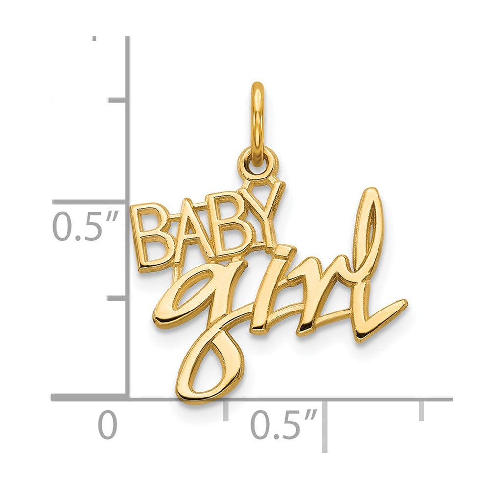Gold BABY GIRL Charm
