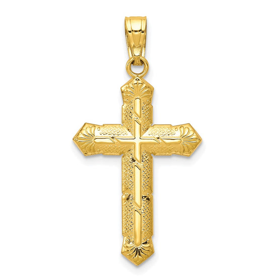 10k Passion Cross Pendant