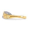 10K w/Rhodium CZ I LOVE YOU Ring