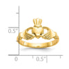 10k Polished Claddagh Ring