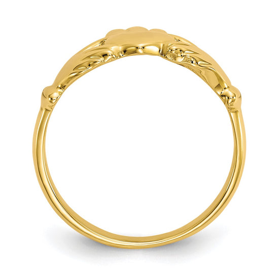 Gold Polished Claddagh Rings