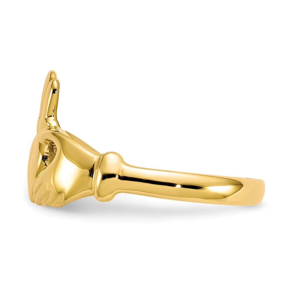 Gold Polished Claddagh Rings
