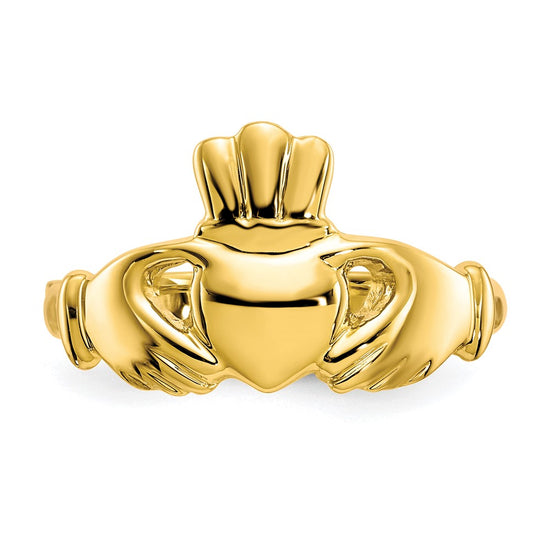 Gold Polished Claddagh Rings