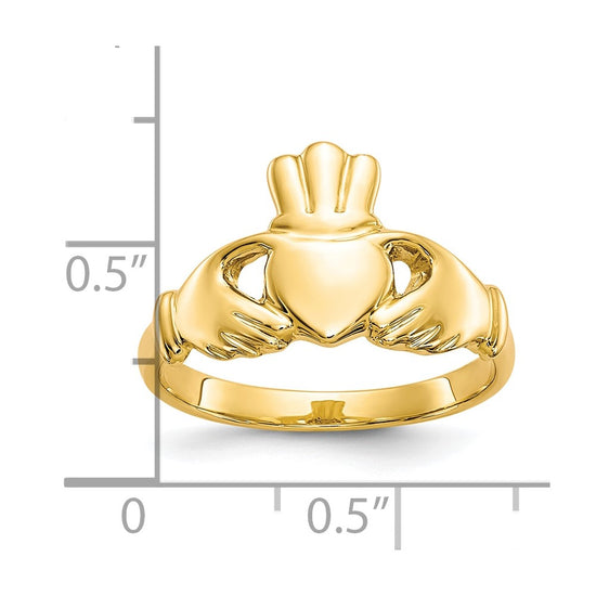 Gold Polished Claddagh Rings