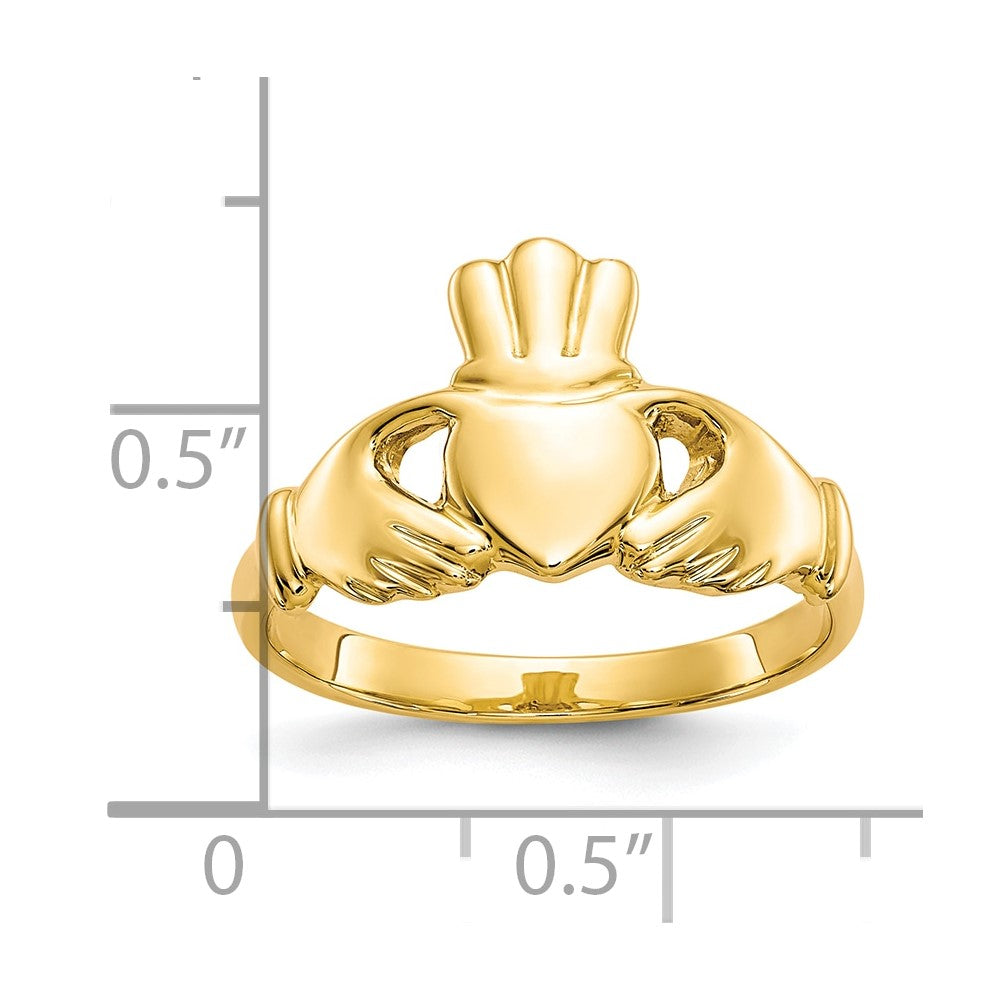 Gold Polished Claddagh Rings