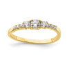 10K CZ Fancy Size 2.5 Baby / Childs Ring