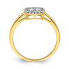 10K Square CZ Fancy Ring