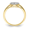 10K Circle CZ Fancy Ring