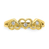 10K CZ 3-Heart Child's Ring