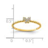 10K Butterfly CZ Ring
