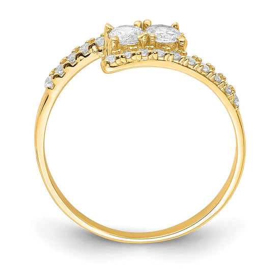 10K CZ Fancy Ring