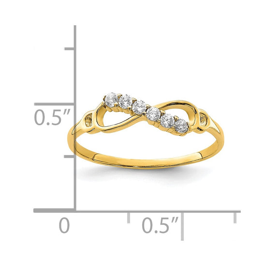 10K CZ Infinity Ring