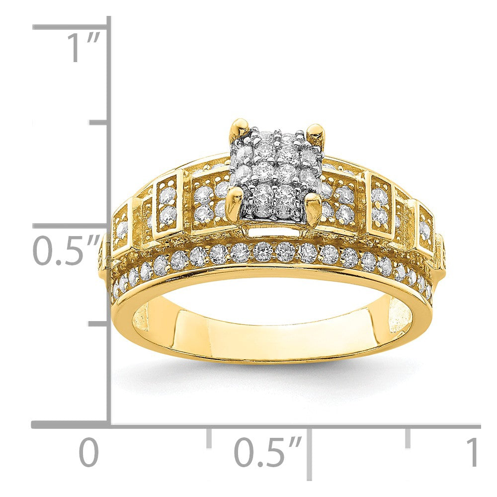 10K CZ Micropave Ring