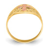 10K Two-Tone Cross Ring