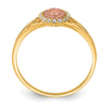 10K Two-Tone CZ Guadalupe Ring