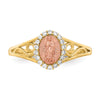 10K Two-Tone CZ Guadalupe Ring