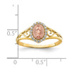 10K Two-Tone CZ Guadalupe Ring