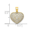 10K CZ Micro-Pave Heart Pendant