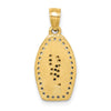 10K and White Rhodium CZ Pave Oval Our Lady of Guadalupe Pendant