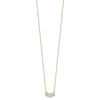 10K Polished 3-Stone CZ Necklace