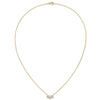 10K Polished 3-Stone CZ Necklace