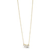 10K Polished 3-Stone CZ Necklace