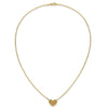 10k Polished Hollow 3D Heart 18in Necklace