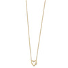10K Polished CZ Heart Necklace