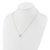10K Polished CZ Heart Necklace