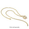 10K Polished CZ and Mother of Pearl Sun / Moon / Stars Charm