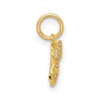10K Polished Clear CZ Bee Charm
