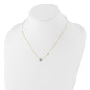 10K Polished CZ Enameled Elephant Necklace