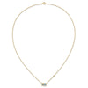 10K Polished CZ Enameled Elephant Necklace