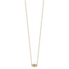 10K Polished CZ Evil Eye Necklace