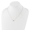10K Polished CZ Evil Eye Necklace