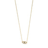10K Polished CZ Evil Eye Necklace