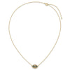 10K Polished CZ Evil Eye w/2 in ext Necklace