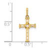 10K Polished CZ Cross Charm