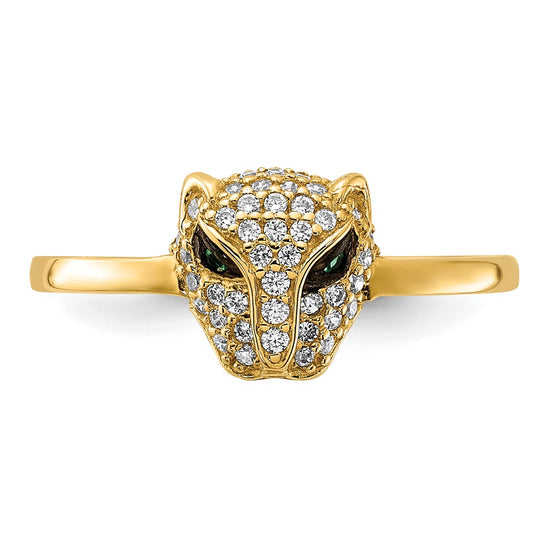 Gold Polished Lioness Rings