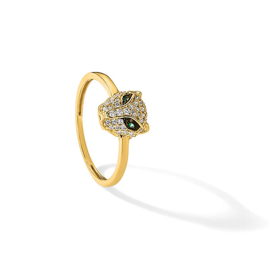 Gold Polished Lioness Rings