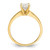10K Polished Round CZ Solitaire Ring