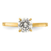 10K Polished Round CZ Solitaire Ring