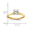 10K Polished Round CZ Solitaire Ring