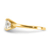 10K Polished Square CZ Solitaire Ring